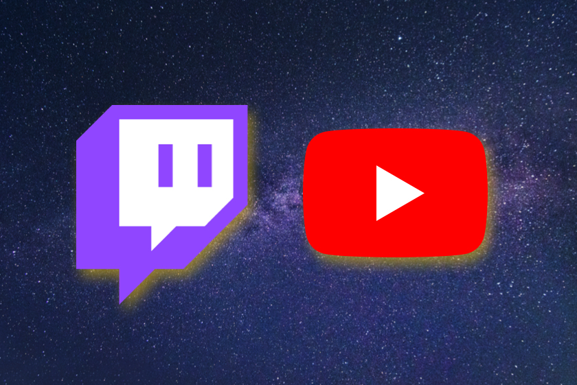 Logos de Twitch et YouTube