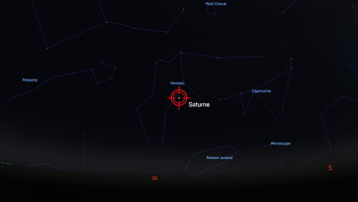 Localisation de Saturne