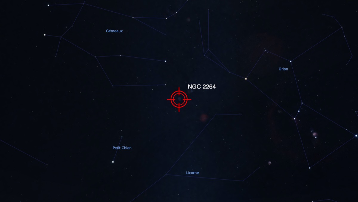 Localisation de l'amas NGC 2264