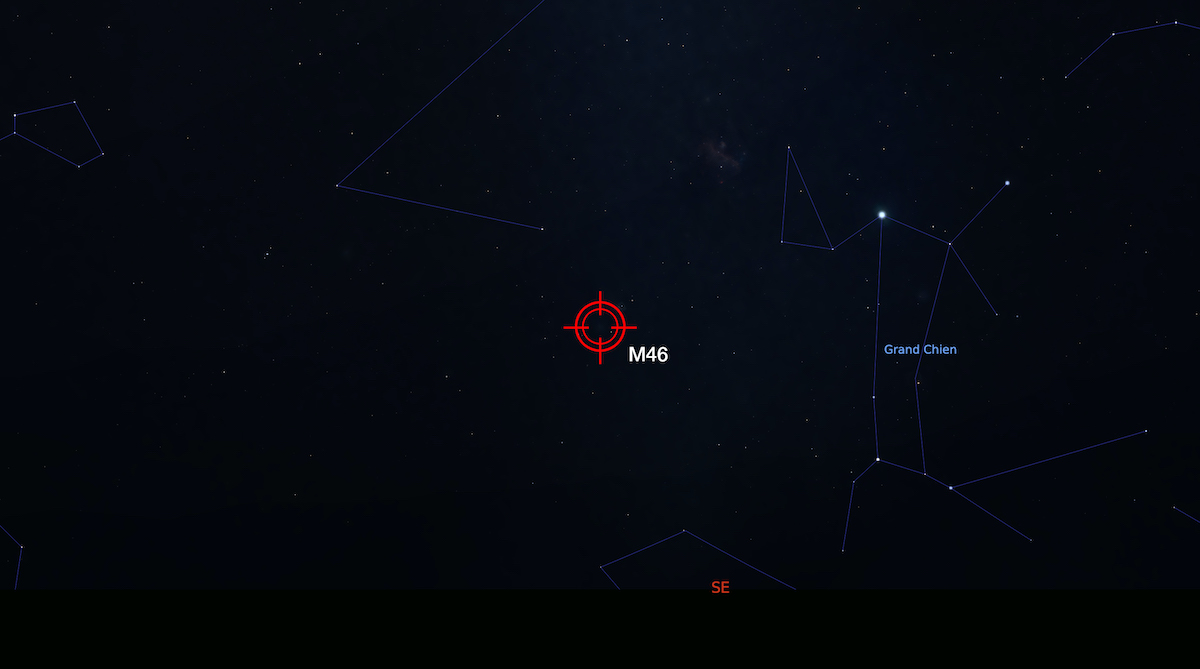 Localisation de l'amas M46