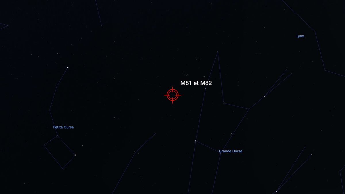 Localisation des galaxies M81 et M82