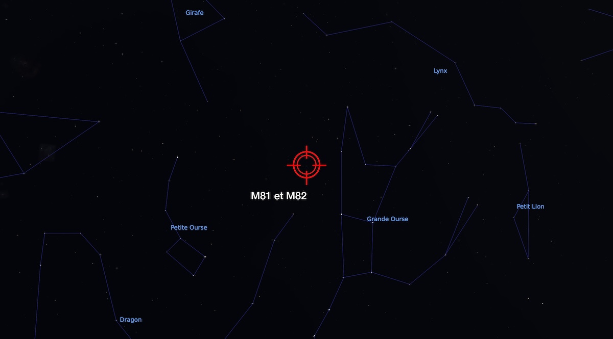 Localisation des galaxies M81 et M82